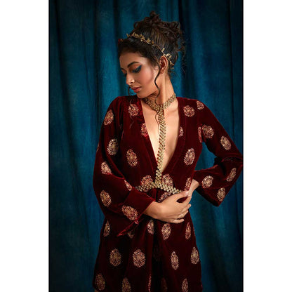 RAISHAA Burgundy Portia Dress