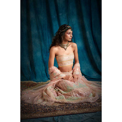 RAISHAA Pink Bridesmaid Lehenga (Set of 2)