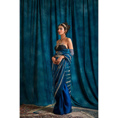 RAISHAA Black Bloom Halter Blouse