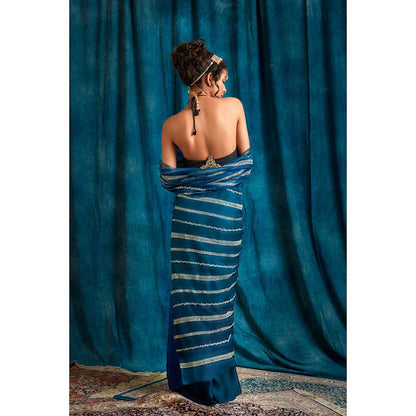 RAISHAA Black Bloom Halter Blouse