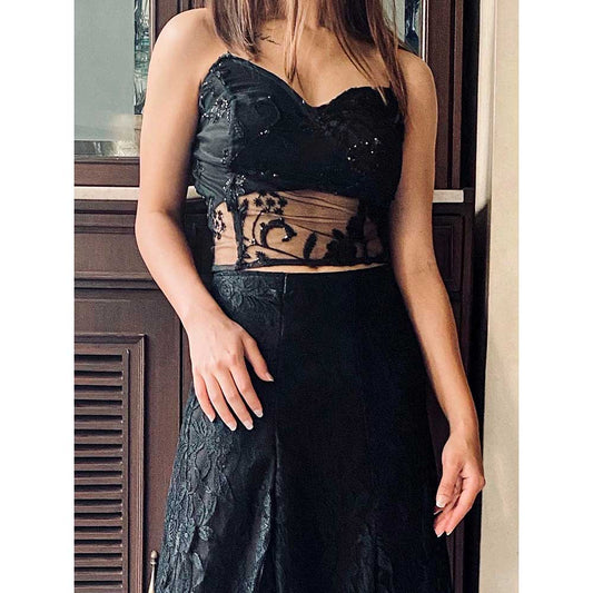 RAISHAA Black Black Swan Blouse