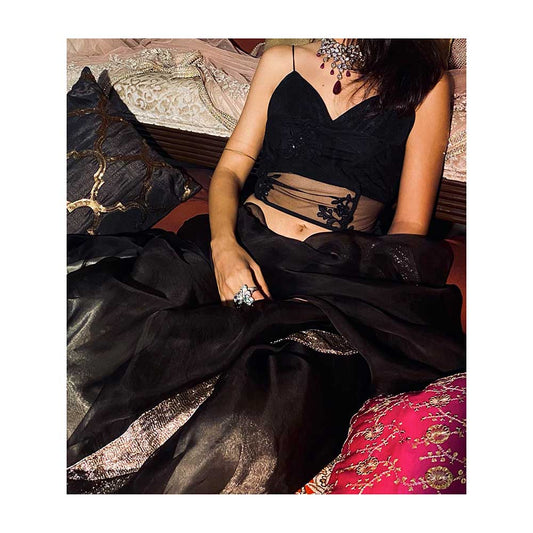 RAISHAA Black Black Swan Blouse