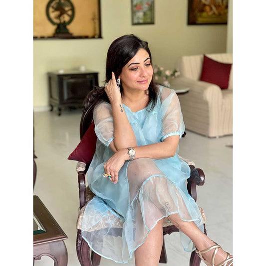 RAISHAA Blue Snowflake Dress