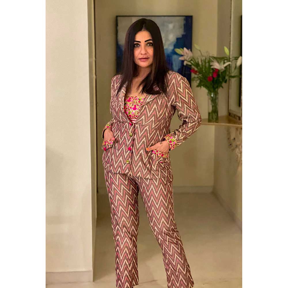 RAISHAA Multi-Colour Aztec Pant Set (Set of 2)