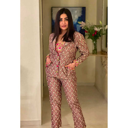 RAISHAA Multi-Colour Aztec Pant Set (Set of 2)