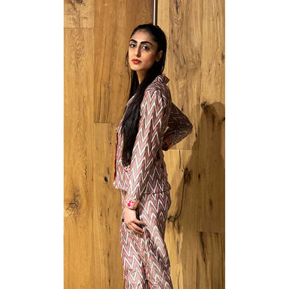 RAISHAA Multi-Colour Aztec Pant Set (Set of 2)