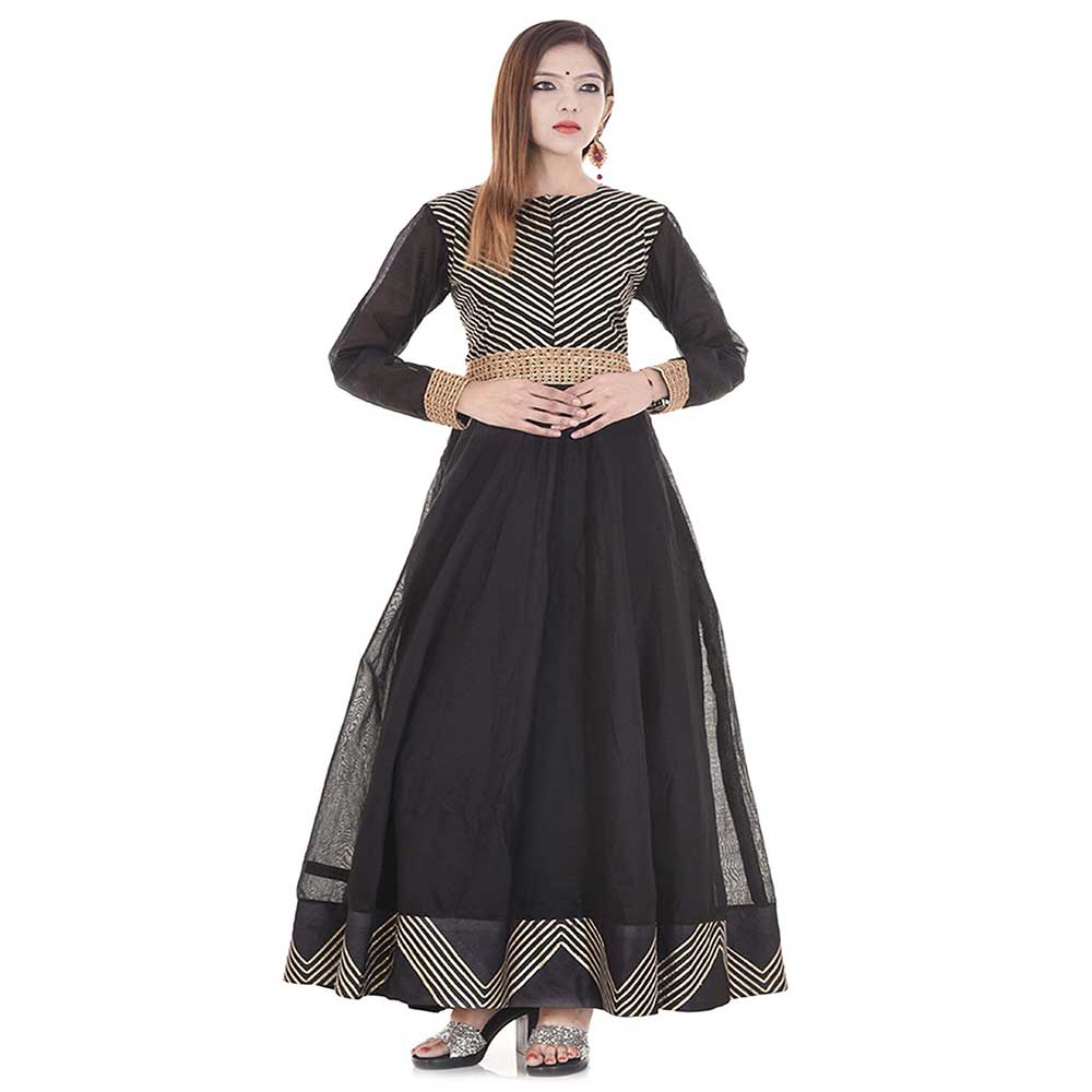 Rangpur Black Gota Dress