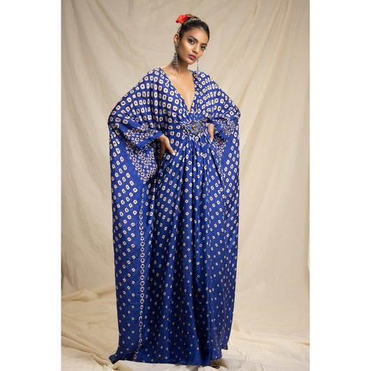 Rajdeep Ranawat Dibbia Imama Blue Kaftan