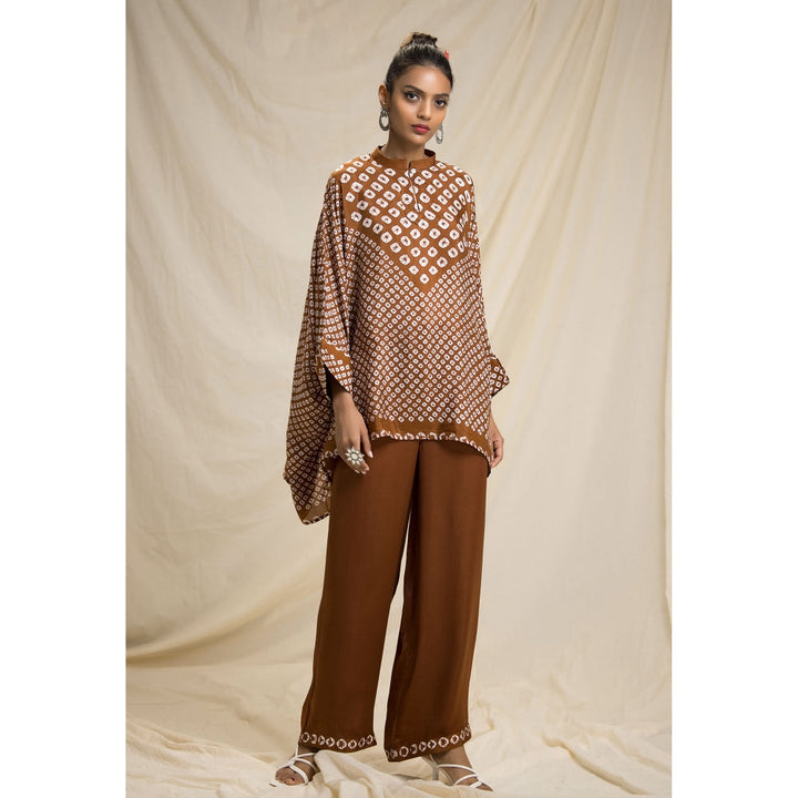 Rajdeep Ranawat Dibbia Chanel Brown Tunic With Palazzo (Set of 2)