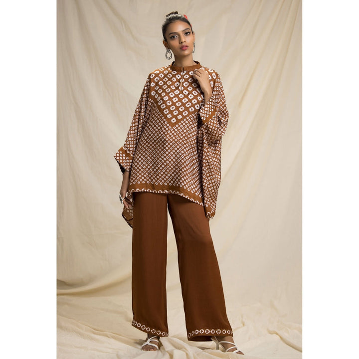 Rajdeep Ranawat Dibbia Chanel Brown Tunic With Palazzo (Set of 2)