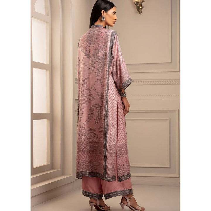 Rajdeep Ranawat Beendi Ghazala Pink Tunic With Palazzo (Set of 2)