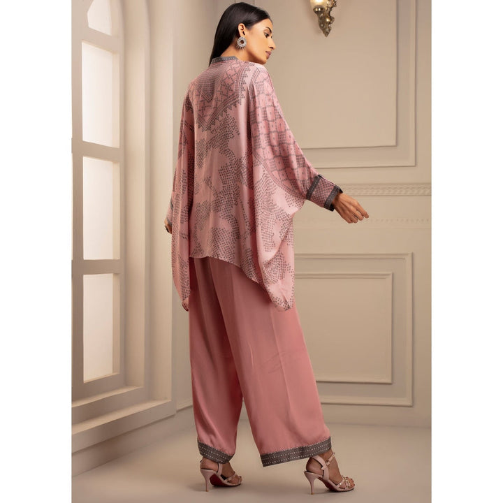 Rajdeep Ranawat Beendi Chanel Pink Tunic With Palazzo (Set of 2)
