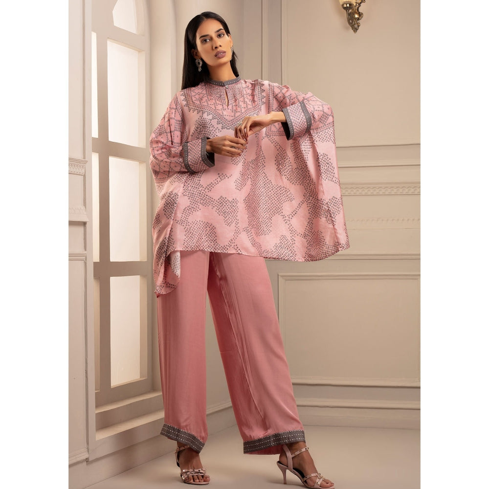 Rajdeep Ranawat Beendi Chanel Pink Tunic With Palazzo (Set of 2)