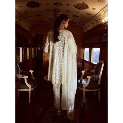 Rococo Zenith Mint Green Kurta with Pant and Dupatta (Set of 3)