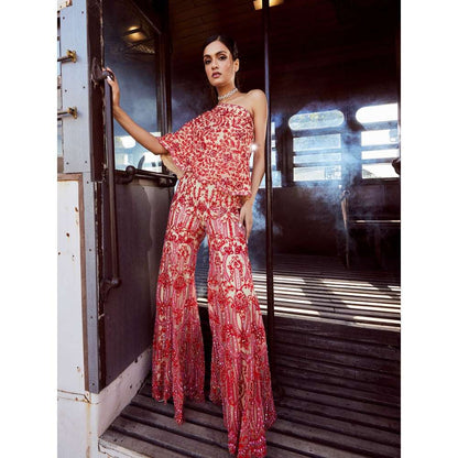 Rococo Meraki Beige Top with Sharara (Set of 2)