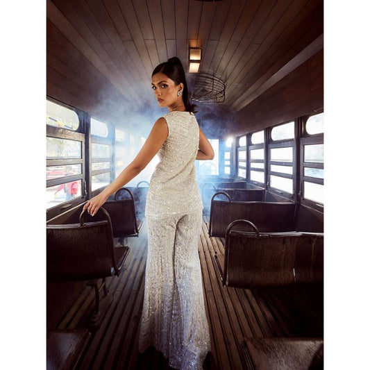 Rococo Elysian Ivory Top with Sharara (Set of 2)