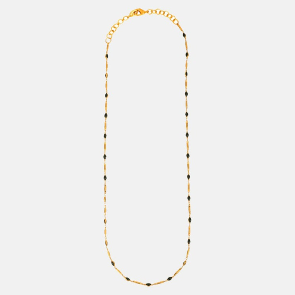 ROMA NARSINGHANI Black Gold Sunglass Chain