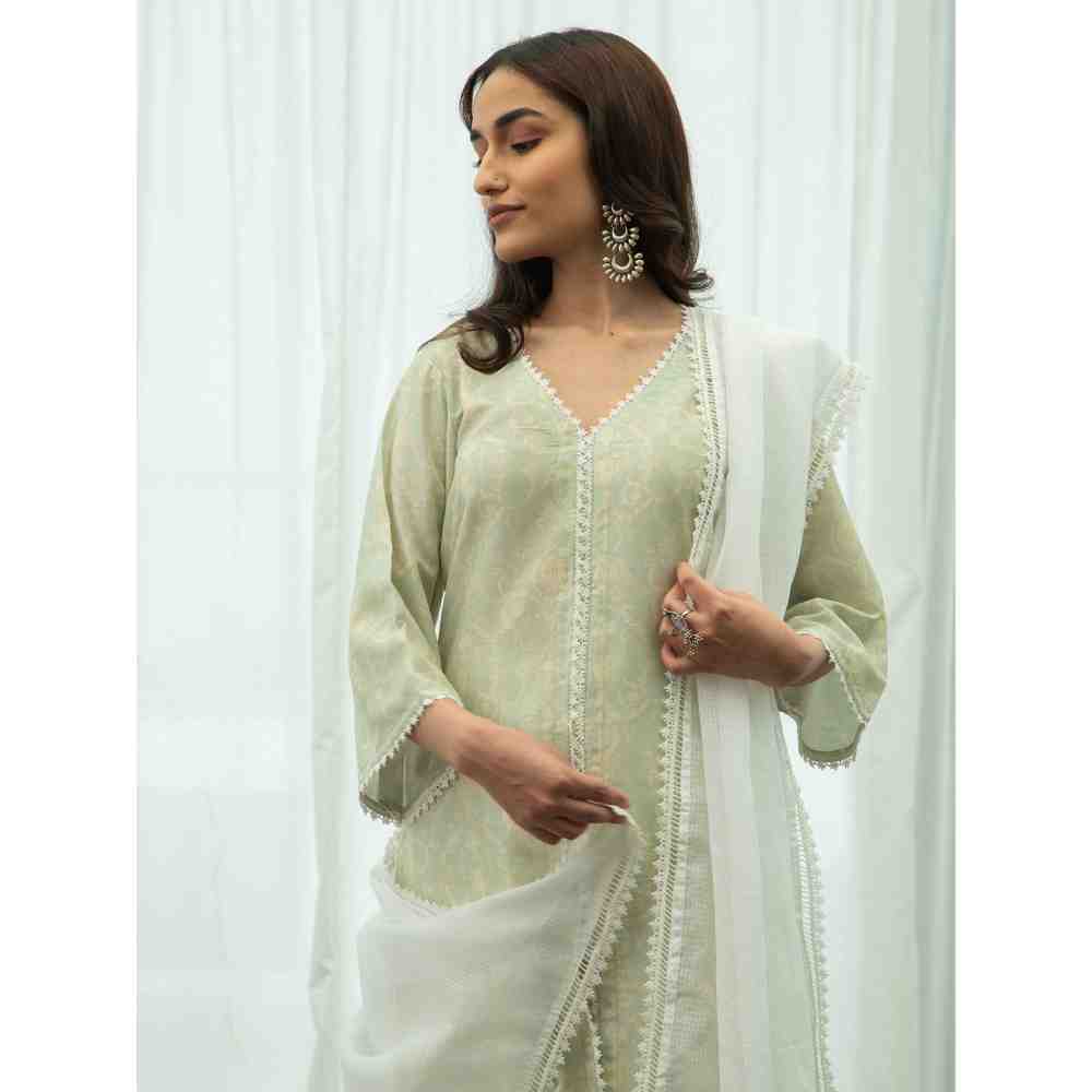 Roze Heena Kurta (Set of 3)