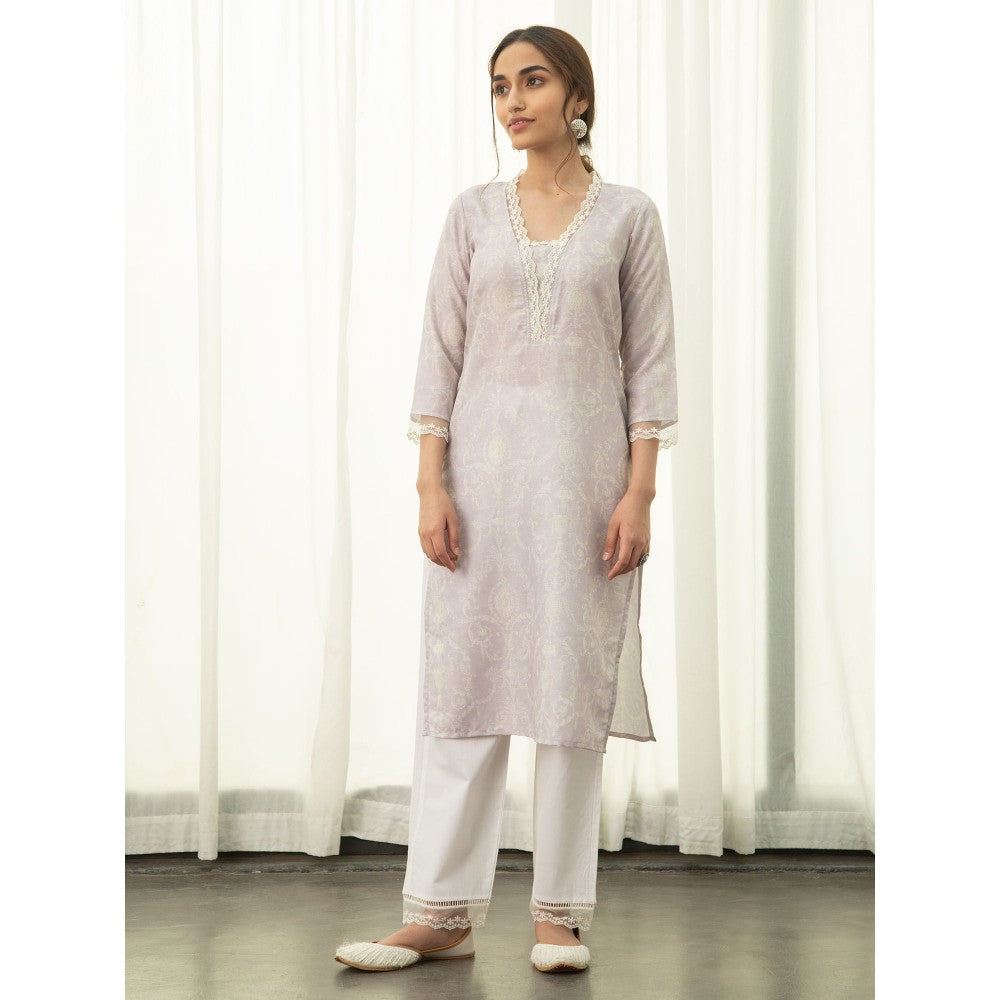 Roze Kaasni Kurta (Set of 3)