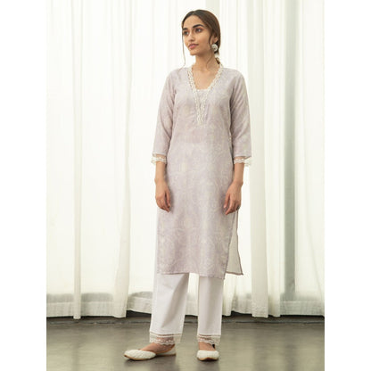 Roze Kaasni Kurta (Set of 3)