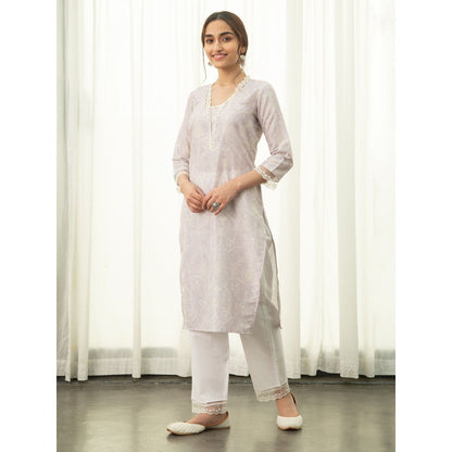 Roze Kaasni Kurta (Set of 3)