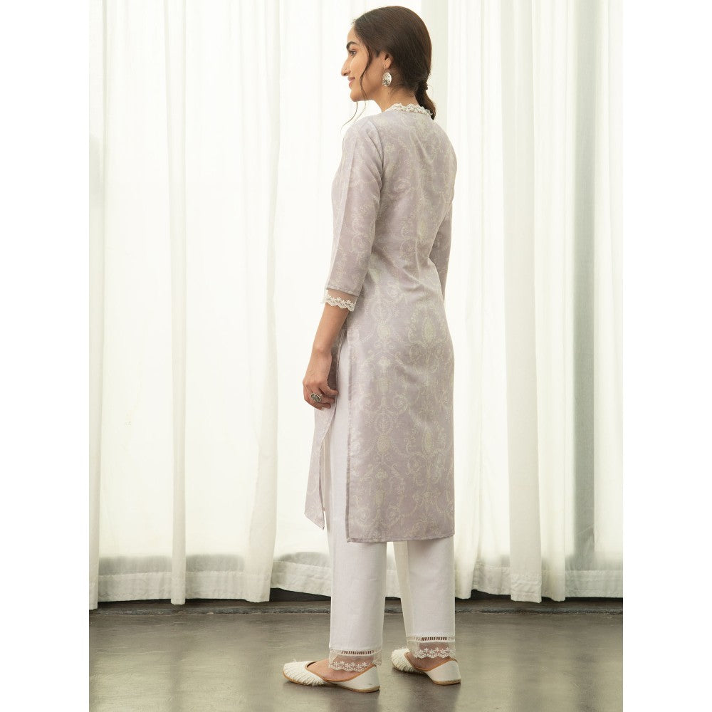 Roze Kaasni Kurta (Set of 3)
