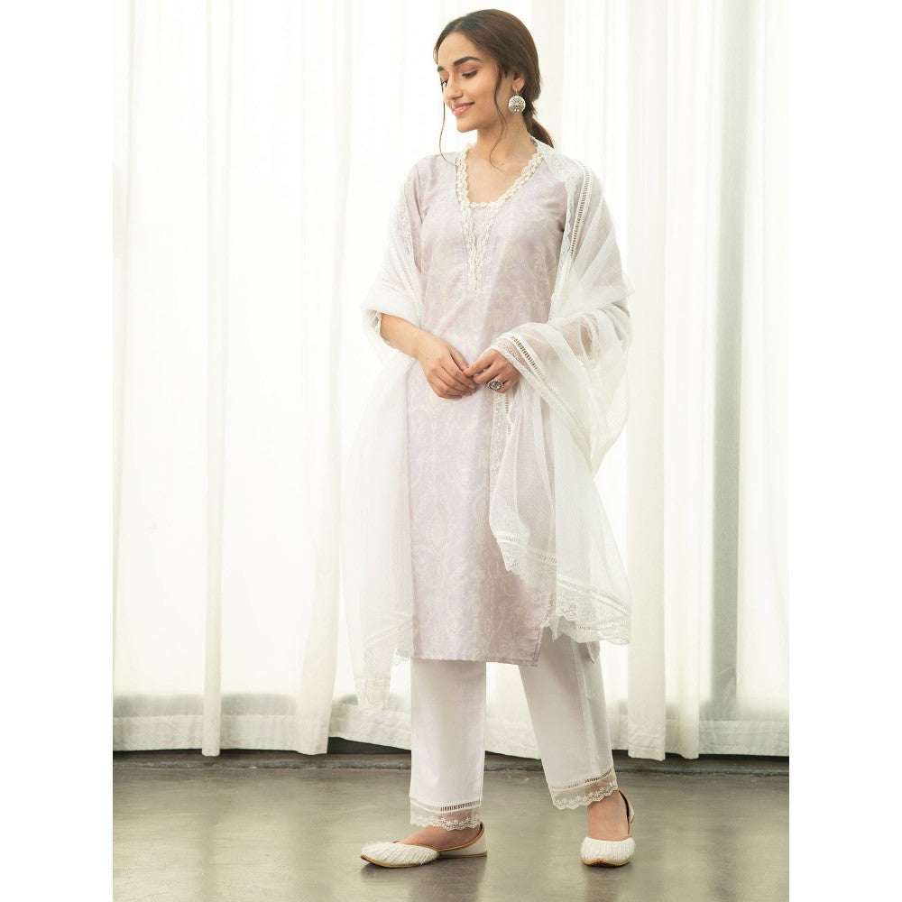 Roze Kaasni Kurta (Set of 3)