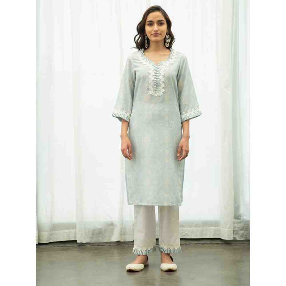 Roze Nazia Kurta (Set of 3)