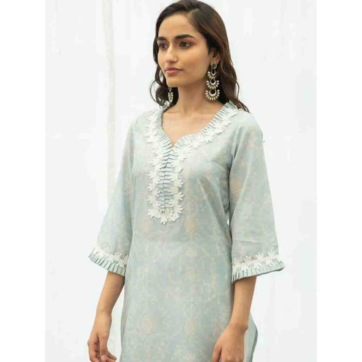 Roze Nazia Kurta (Set of 3)