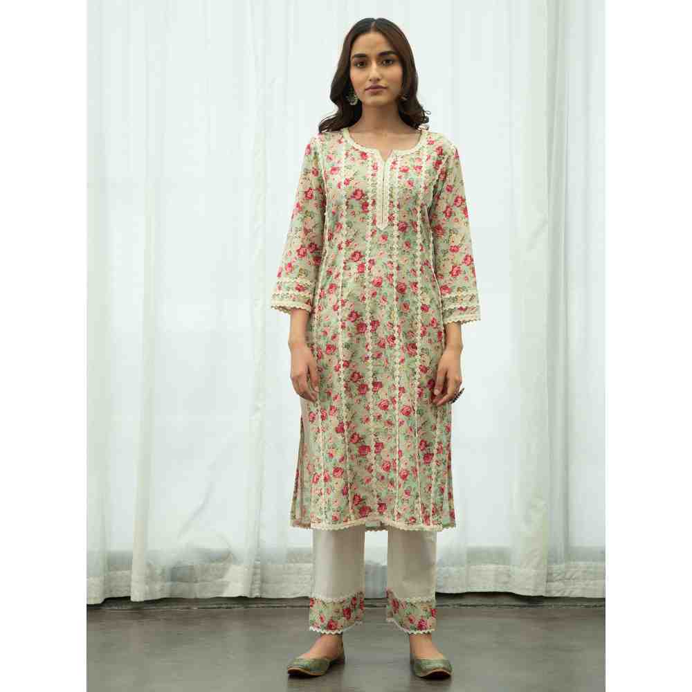 Roze Shahnoor Kurta (Set of 3)