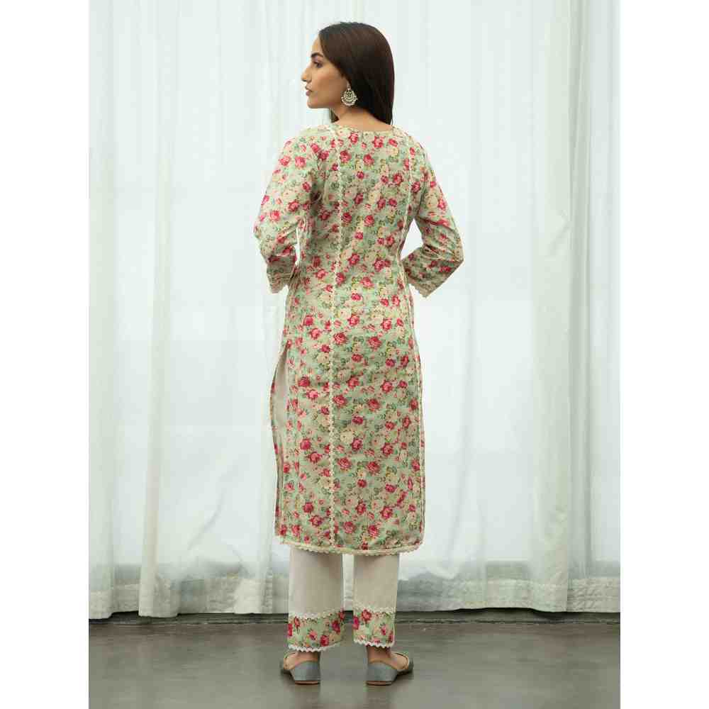Roze Shahnoor Kurta (Set of 3)