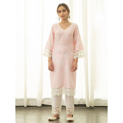 Roze Tahira Kurta (Set of 3)