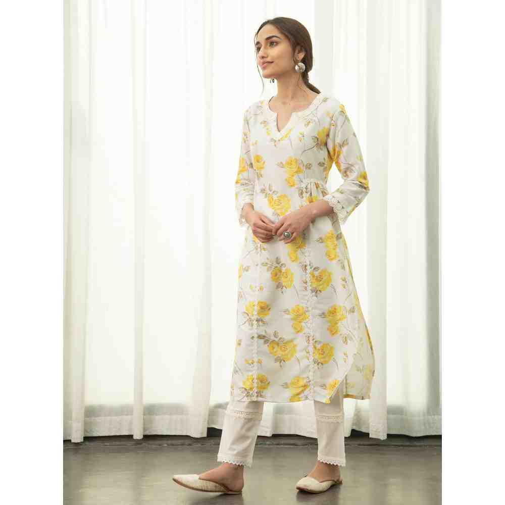 Roze Yasmin Kurta (Set of 3)