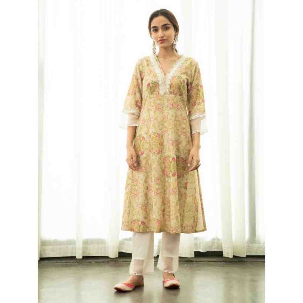 Roze Zanab Kurta (Set of 3)