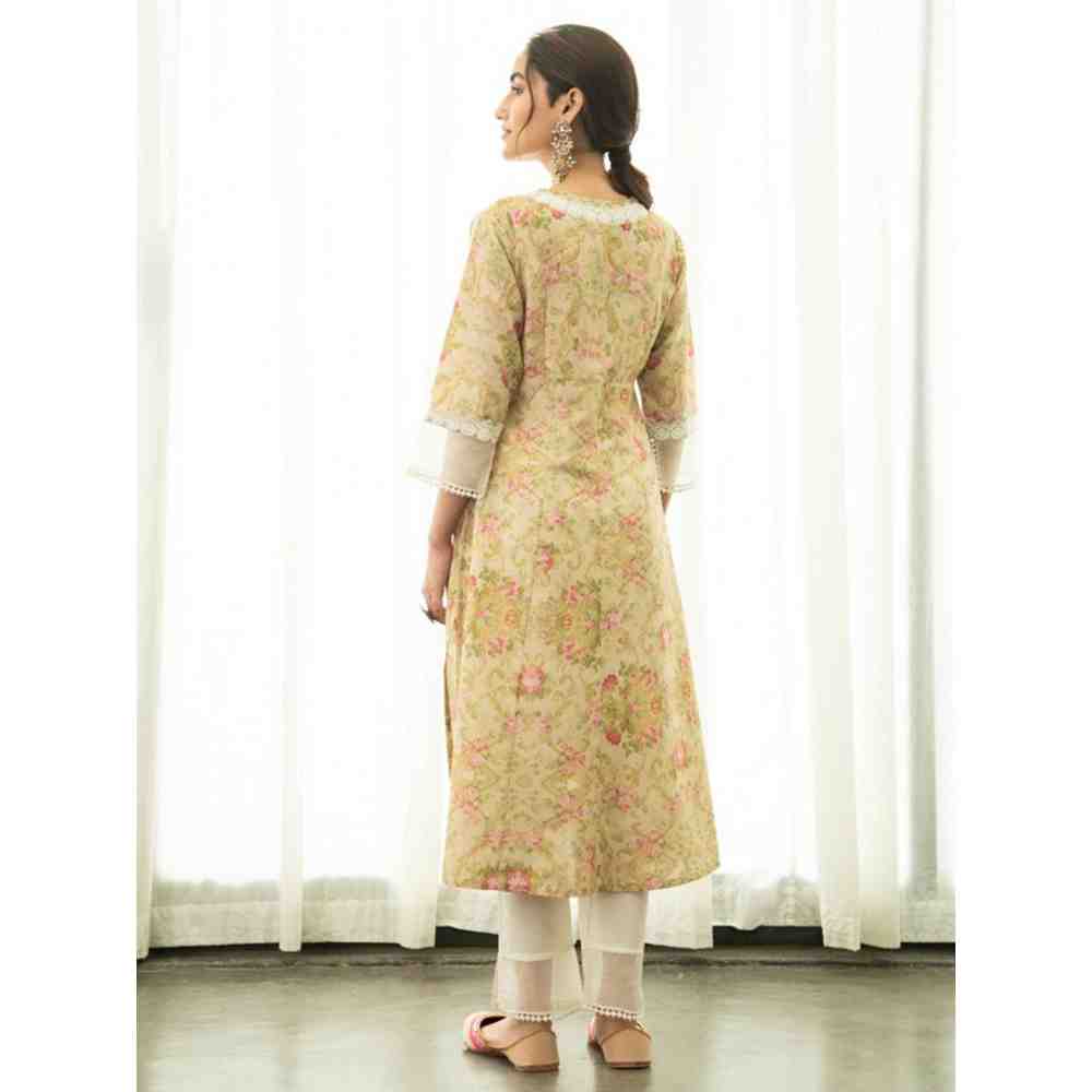 Roze Zanab Kurta (Set of 3)