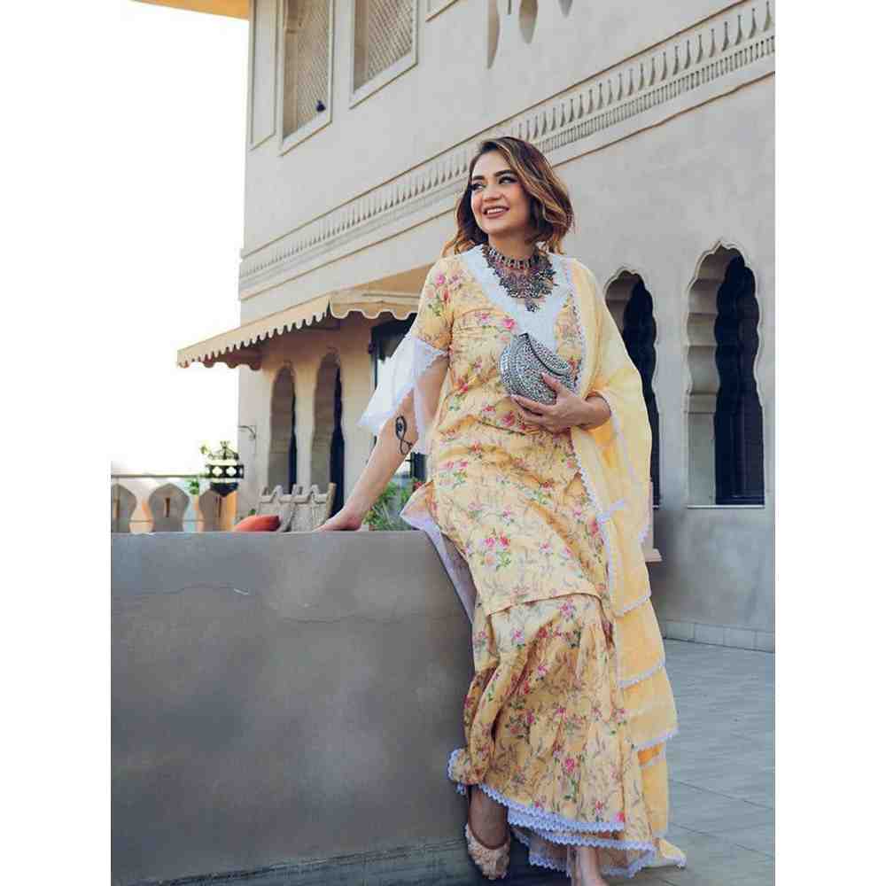 Roze Zoya Kurta (Set of 3)