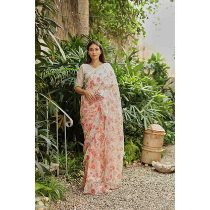 Roze Amishi Saree Set with Unstitched