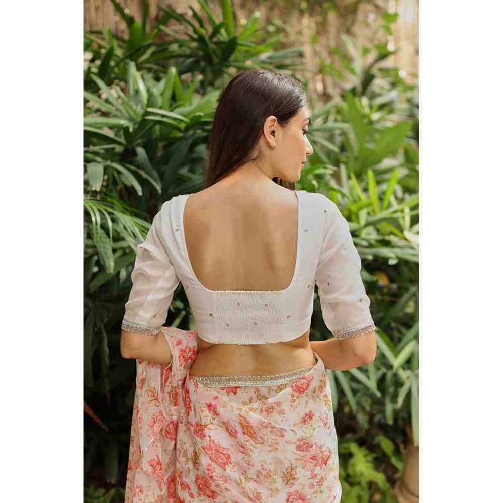 Roze Amishi Saree Set with Unstitched