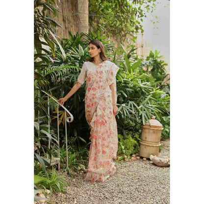 Roze Amishi Saree Set with Unstitched