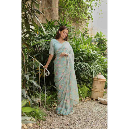 Roze Ira Saree Set with Unstitched