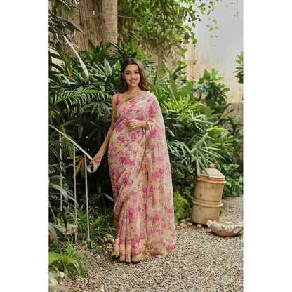 Roze Varya Saree Set with Unstitched