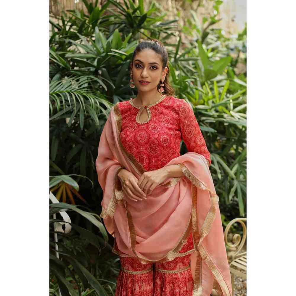 Roze Idika Sharara (Set of 3)