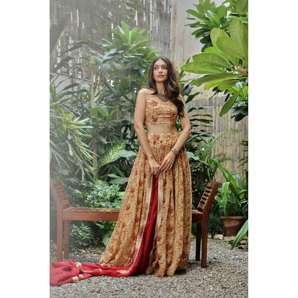 Roze Imli Lehenga (Set of 3)