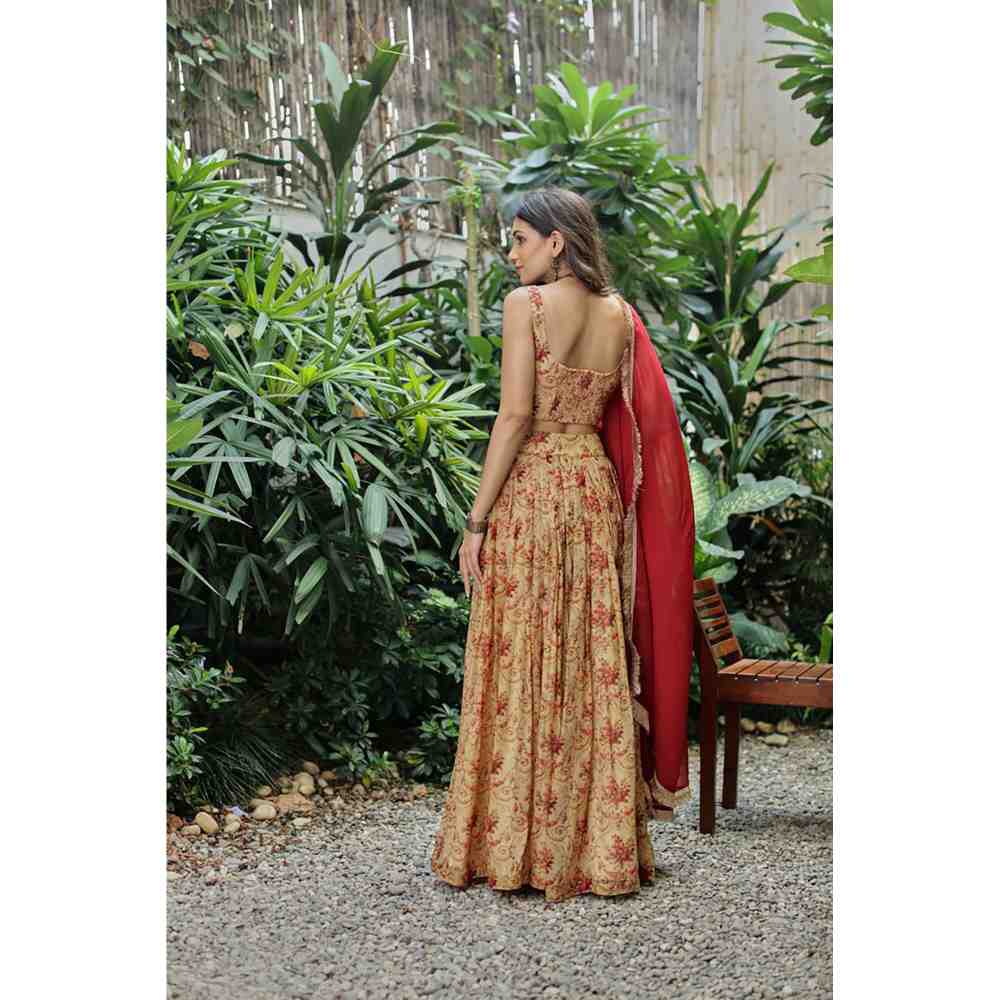 Roze Imli Lehenga (Set of 3)