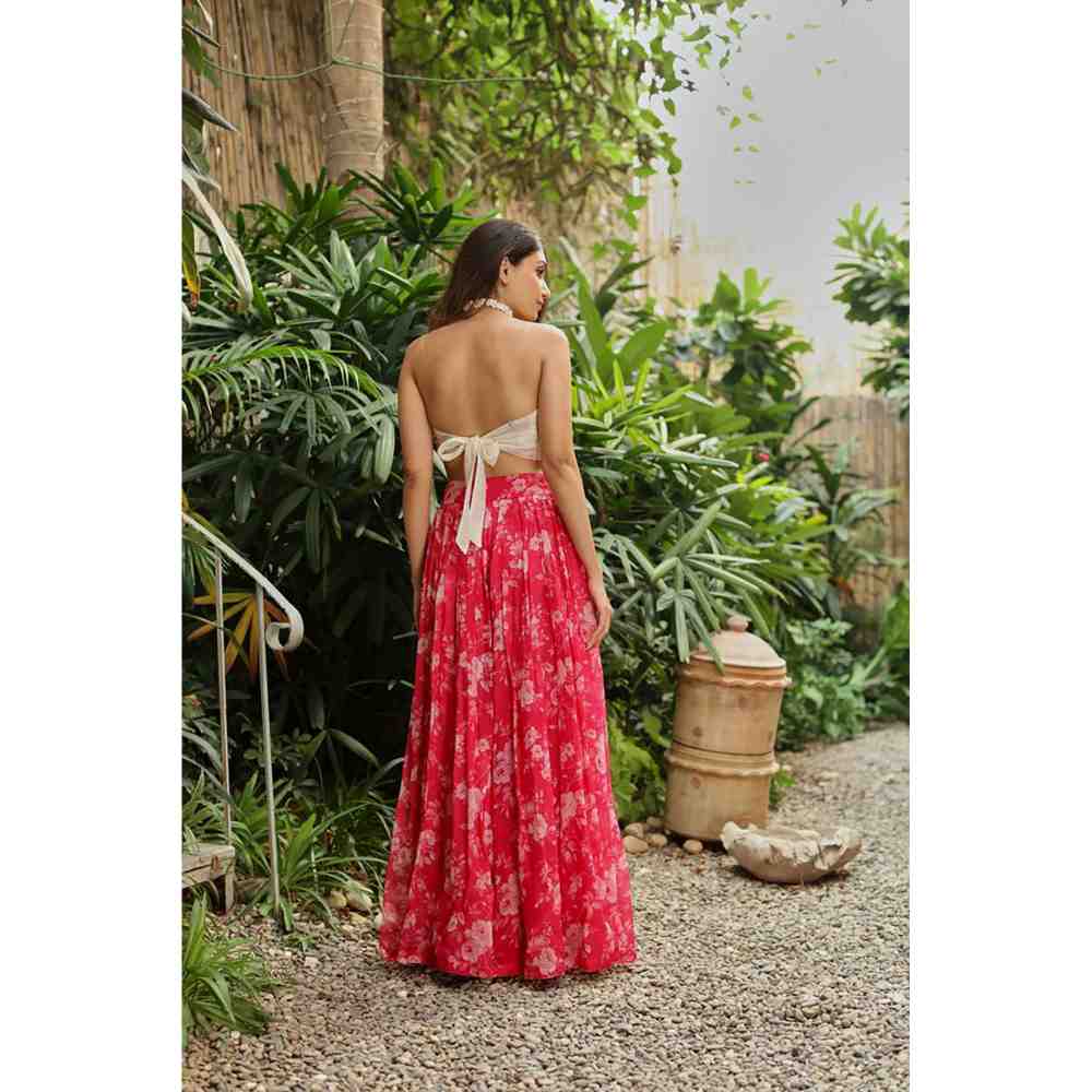 Roze Maira Lehenga (Set of 3)