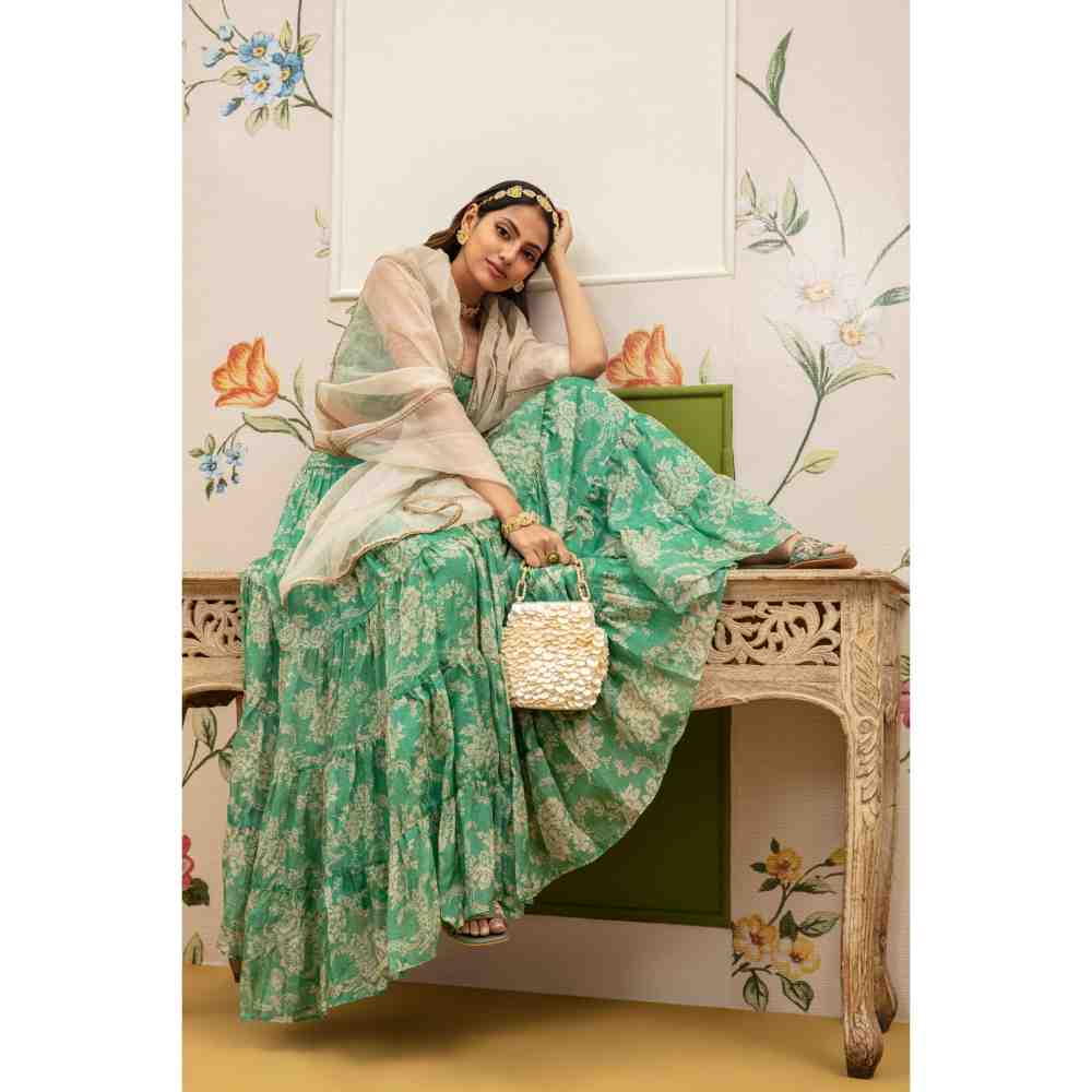 Roze Sara Lehenga (Set of 3)