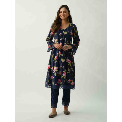 Roze Maeen Velvet Kurta