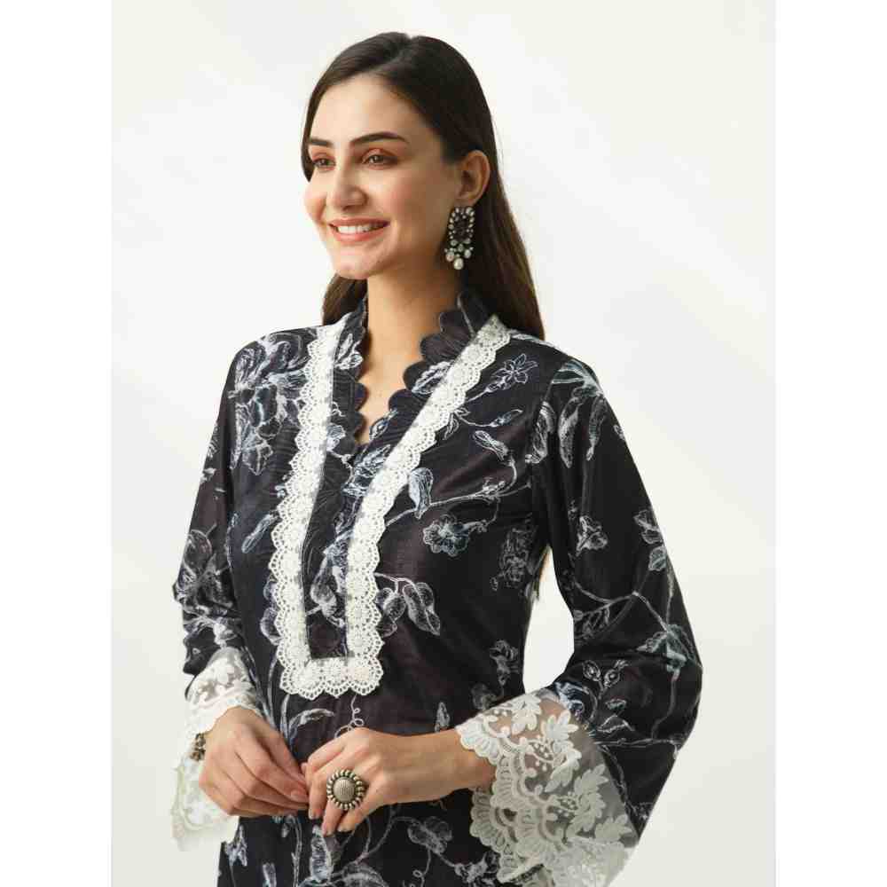 Roze Parsia Black Velvet (Set Of 2)