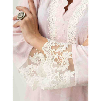 Roze Parsia Pink Velvet Set- Set Of 2