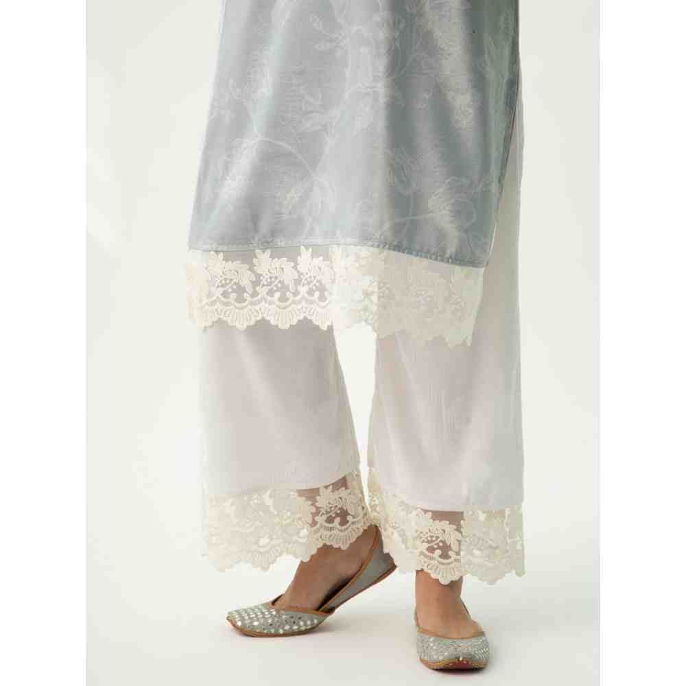 Roze Parsia Grey Velvet (Set Of 2)